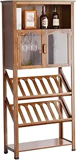 Wine Cabinet Wine Cabinet Bar Display Cupboard with Glass Door and Storage Compartment for Living Room, Home Bar, Dining Room Wine Rack (Size : Large)