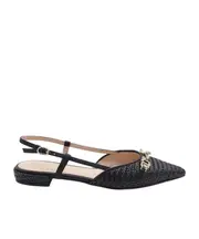 TWINSET Pointed Toe Slingback Ballet Flats 36,38,39 black