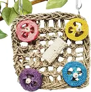 Bird Toys for Parakeets, Natural Colorful Conure Toys, Patio, Lawn & Garden Supplies for Cage Playground Standing Outdoor Aviary Home Patio Lawn Garden