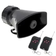 12V 7 Sound Car Trucks Warning Alarm Siren Horn MIC PA Speaker System + 2 Remote