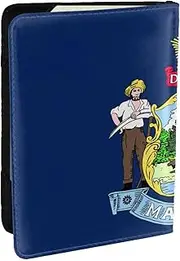 [JEJEA] Maine State Flag Print Travel Organizer Credit Cards Case Passport BookPassport Holder Cover Wallet forTraveling,, Black, One Size