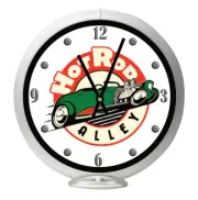 Hot Rod Car Alley, White Non-Lighted Gas Pump Globe Advertising Quartz Clock