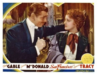 San Francisco lobby card Clark Gable Jeanette MacDonald 1936 OLD PHOTO