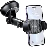 UGREEN Car Phone Mount Dashboard Car Holder Windshield Smartphone Cradle Strong Suction for iPhone 16 15 14 13 12 11 Pro Max Xs Max X XR 8 Plus 7 6 6S, Galaxy S24 Ultra S23 S22, LG, and More, Black