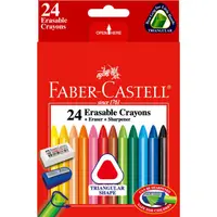 在飛比找蝦皮商城優惠-輝柏 Faber- Castell 三角粗芯擦擦蠟筆24色