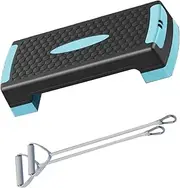 Aerobic Exercise Step Workout Stepper Adjustable Stable Portable Cardio Fitness Nonslip Textured Surface Step up with Riser