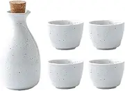 Wine Jug Ceramic Crafts Wine Glasses Sake Set Sake Cups 5 Piece Traditional Sake Cup Hand Painted Design Sake Pot Set Wine Glass