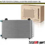 New A/C Condenser w/ Dryer & Bracket for Toyota Corolla Matrix 2003 2004 L4 1.8L (for: Toyota)