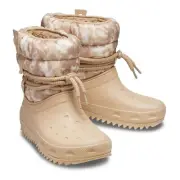 Crocs Classic Neo Puff Luxe Boots Winter Snow Chai / White Women’s Size 7 NEW