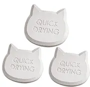 Drying Blocks for Pet Food | Reusable Diatom Earth Dry Packs Moisture Absorbing 3x | Portable Moisture Absorber, Cat Head Shaped Drying Strip for Pet Food Storage