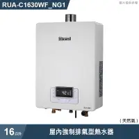 在飛比找有閑購物優惠-林內【RUA-C1630WF_NG1】屋內強制排氣型熱水器(