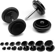 [PiercingJ] 8pcs Acrylic Barbell Stud Earring with O-ring Fake Illusion Plug Gauge Kit 6G-00G Look