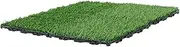 COHEALI Realistic Fake Grass Rug Mats 4pcs Square Outdoor Grass Pad DIY Garden Craft for Indoor Outdoor Use