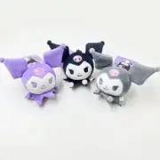 HOT Kuromi Plush Small Pendant Doll Imp Drawstring Keychain Bag Charm 6cm