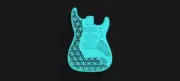 3D Printed Fender Stratocaster Guitar Body Custom Design Flower Of Life Hardtail