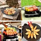 Cast Iron 36cm Korean Japanese BBQ Barbecue Grill Pan Plate Round Griddle Plate