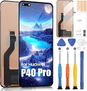ARSSLY Huawei P40 PRO LCD Display for Huawei P40 PRO ELS-NX9, ELS-N04 Touch Screen Digitazer Assembly with Repair Kit (Black Without Frame, Incell, Does Not Support Fingerprints)