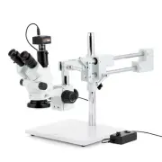 AmScope 7X-90X Simul-Focal Stereo Zoom Microscope + Boom + LED + 5MP Camera