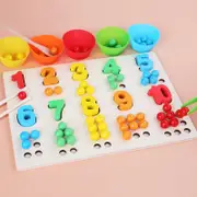 Early Educational Wooden Rainbow Toy Balls Set Color Matching Baby Toy