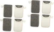 PLAFOPE 2sets Soap Saver Pouch Bar Soap Bag Wall Hanging Portable Family-friendly Bath Holder 4pcs*2