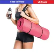 Exercise Mat Workout Mat Thick Yoga Mat Gym Mat 72x24 Non-Slip Purple Black