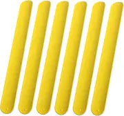 KONTONTY 10pcs Slap Bracelets for Silicone Snap Wristbands Yellow Party Favors for Boys and High Tension Flexible and Abrasion Resistant
