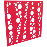 ProtectorAl 300 - 1200 x 300 - 1200mm Light Red / Gloss White Bubbles Unframed Composite Deco Panel