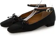 [EVOL] Evor Women's 2-Way Square Ballet Pumps, Lightweight, Cushioned, BL 9.3 inches (23.5 cm), BL, 23.5 cm
