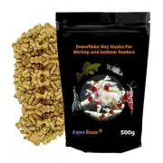 AquaSnax 500g Snow Flake Pellets Food Shrimp Inverts Catfish Soy Soya Hull