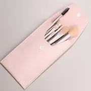 Makeup Brush Set 8 Pcs Premium Synthetic Foundation Powder Concealers Eye shadows Blush Light Pink Makeup Brushes with Light Pink Storage Bag