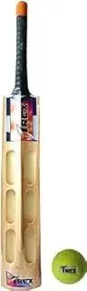 Trex Wood Bolt Designer Scoop Poplar Willow Free Tennis Ball Cricket Bat Kit