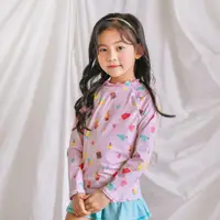 在飛比找Coupang 酷澎優惠-TUBE TREE 韓國產孩童冰棒印花長袖防曬T恤+內襯短裙