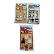 Vintage Chadwick Miller Dollhouse Miniatures NOS Bathroom Dining Room Kitchen