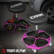 15"-21" Adjustable Rolling Seat Tool Creeper Chair Garage Storage Stool Purple