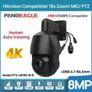 4K 8MP Hikvision Compatible 18x Zoom PTZ Camera IR Human Auto Tracking Mic POE