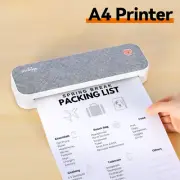 A4 Paper Printer Direct Thermal Transfer Wirless Mobile Photo Printer USB BT New
