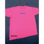 POSTER 2020粉紅螢光刺繡 LOGO TEE