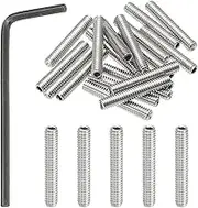 uxcell #8-32x1 Internal Hex Socket Set Grub Screws, 20 Pcs 304 Stainless Steel Cup Point Set Screw with Hex Key Wrench for Door Handles Bathroom Fixtures