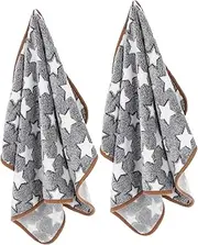 Milisten 2pcs Plush Pet Blankets for Cats Dogs Reversible Fleece Sleep Mat with Charming Star Pattern Soft Washable Protector for Bed Couch Car Sofa