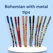 Strings Shoelaces - Bohemian Style, 8mm Wide, 45" Long