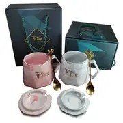Fine Coffee Cup and Saucer Set Ceramic Tea Cup Gift Packaging Couple Cup