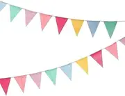 12 Flags Vintage Colorful Burlap Linen Bunting Flags Candy Birthday Party for Happy Pennant Gar Garland Wedding Ration Deco D4A0