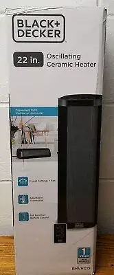 BLACK+DECKER Ceramic Heater BHVHC15 Oscillating 22 inch Tall
