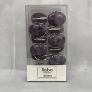 Reba Incanto Harmony Shower Curtain Hooks Set of 12 Purple Animal Print New D13