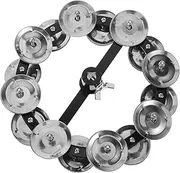 ibasenice Drum Cymbal Parts Hi-hat Tambourine Double Row Cymbal Tambourine for Performance