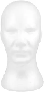 TOVINANNA White Male Mannequin Head Model Display for Hats Scarves and Wigs Art Mannequin for Hairdressing and Styling for Wig Stands and Hairdressing Projects