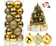 Christmas Balls,24Pcs Christmas Balls Decoration,Christmas Tree Ball,Christmas Balls Ornaments Christmas Tree Balls Christmas Balls