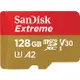 SanDisk Extreme MicroSDXC 128G 記憶卡V30/U3/C10/A2/190MB/90MB/s