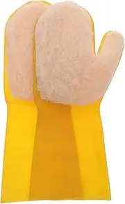 Abaodam Cleaning Tools Piece Pool Cleaning Mitts Warm Latex Non-Slip for Kitchen Spa Pool Dishwashing Yellow