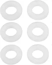 uxcell Silicone Flat Washers 19mm OD 10mm ID 3mm Thickness Sealing Gasket for Faucet Pipe Water Hose, White, Pack of 6